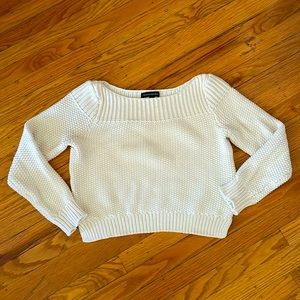 Cropped boat neck sweater